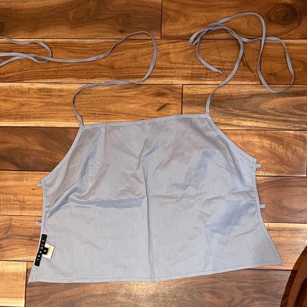 NWOT Theory light blue strappy back tank top